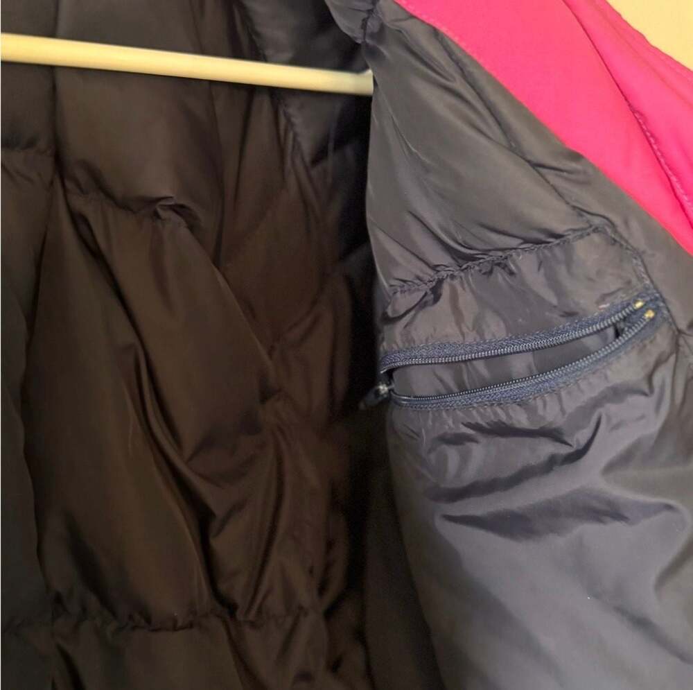 Vintage Eddie Bauer Goose Down Ski Jacket 90s Colorblock Puffer Coat Retro Y2K - Picture 14 of 14